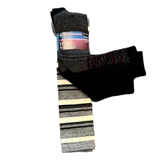 HUE Assorted Women’s Knee Socks, 3 Pairs, Size 4-10, NWT - Picture 2 of 7